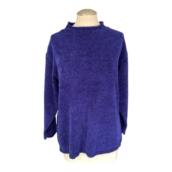 Diane von Furstenberg “The Color Authority” Blue Knit Sweater Size Small - Picture 1 of 4